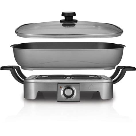 Oster Designed for Life Electric Skillet, Brushed Stainless Steel ...