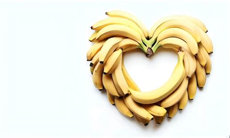 Premium AI Image | A heart shaped banana is made with bananas in the ...