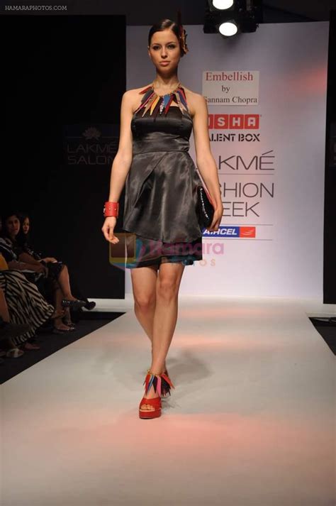 Model Walk The Ramp For Sannam Chopra Talent Box Show At Lakme Fashion