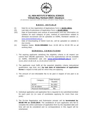 Fillable Online Aiimsrishikesh Edu Instructions For Filling Online