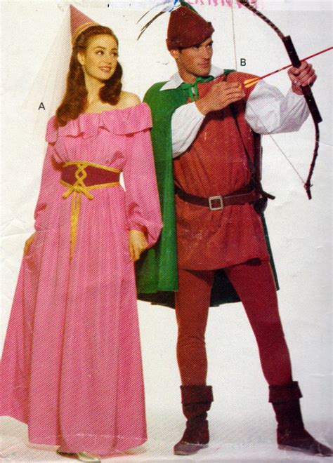 Robin Hood And Maid Marion Unisex Adults Costume Sewing Etsy Halloween Costume Patterns