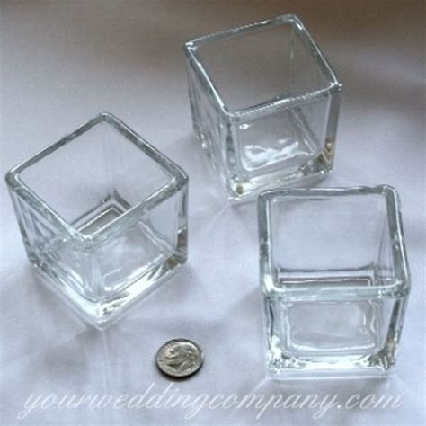 Square Glass Votive Cups Votive Candle Holders Wedding Wedding Candles Table Glass Votive