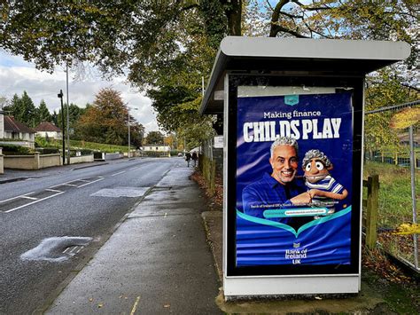 Advertising Panel And Bus Shelter Omagh Kenneth Allen Cc By Sa