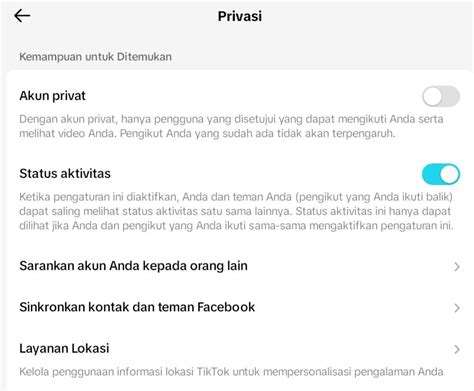 Menonaktifkan Dan Mengaktifkan Kembali Status Online TikTok