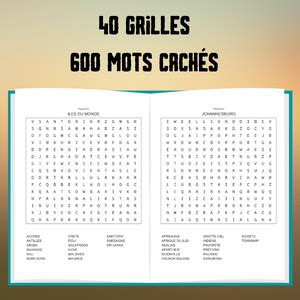 MOTS MELES GEOGRAPHIE 40 grilles de mots cachés sur le thème de la