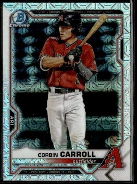 Bowman Bcp Corbin Carroll Chrome Prospects Mojo Refractor