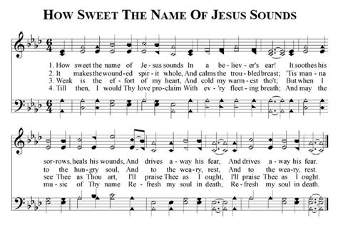 How Sweet The Name Of Jesus Sounds | Names of jesus, Southern gospel ...