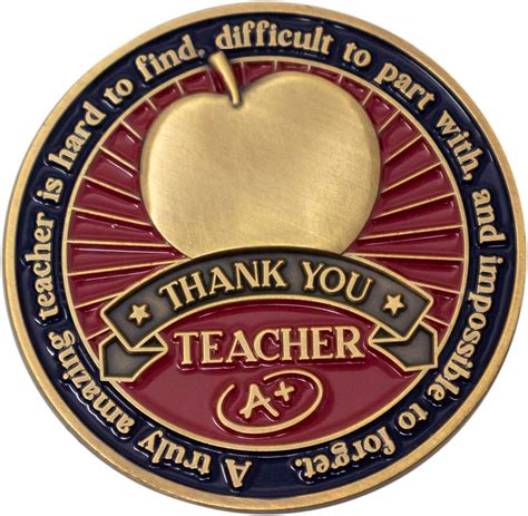 Amazon.com: Teacher Appreciation Coin, Thank You Teacher Gift, Pass ...