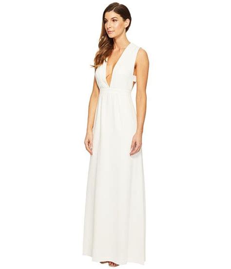 Jill Jill Stuart White Deep V Side Cut Out Gown