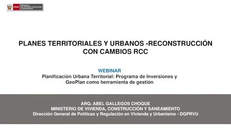 Pdf Planes Territoriales Y Urbanos Reconstrucci N Con Cambios Rcc