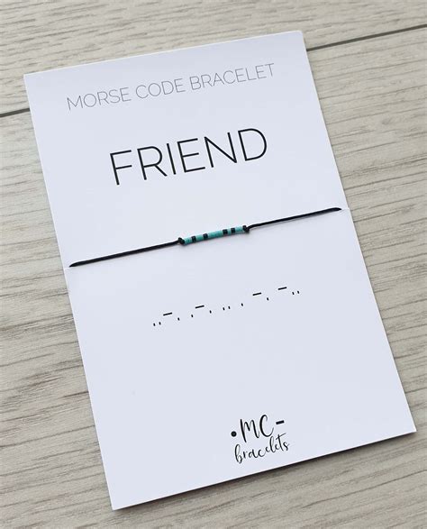 Friend Morse Code Bracelet Best Friend T Bracelet Morse Etsy