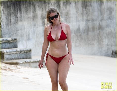 Alice Eve Wraps Up Summer In A Red Bikini During Barbados Beach