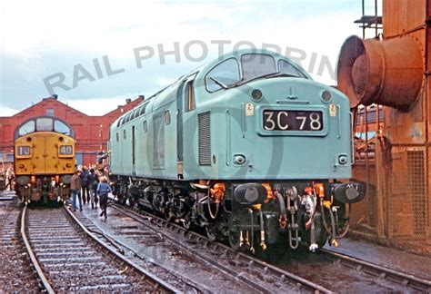 Rail Photoprints Class 40 D391 Crewe Works 22 09 1973 Hbe001