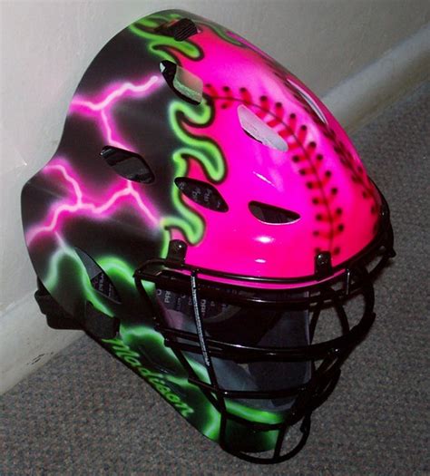 Airbrush Softball catchers helmet Rawlings YOUTH by tonysairbrush