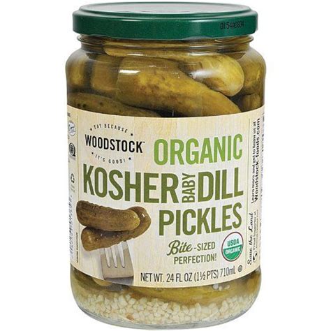 Woodstock Farms Organic Kosher Baby Dill Pickles — 24 Oz