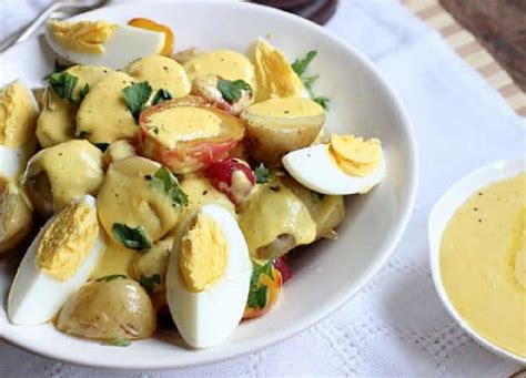 Peruvian Potato Salad Papas A La Huancaina Vintage Kitchen Notes