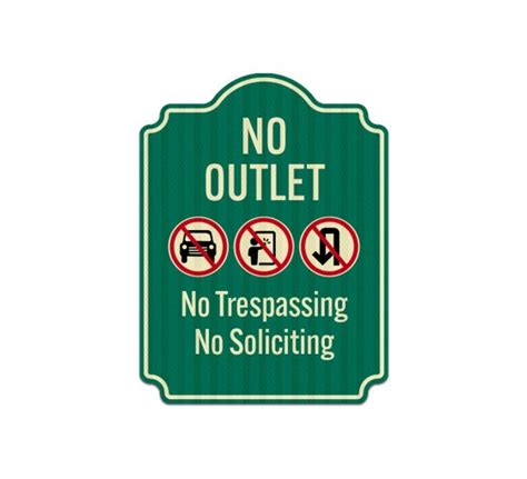 No Trespassing Or Soliciting Aluminum Sign Egr Reflective