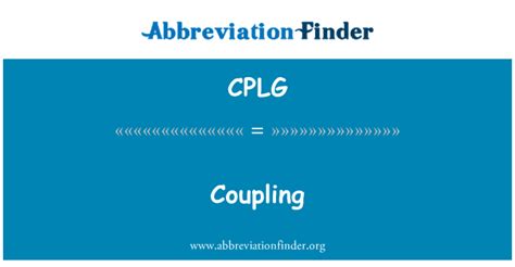 cplg stands  coupling abbreviation finder