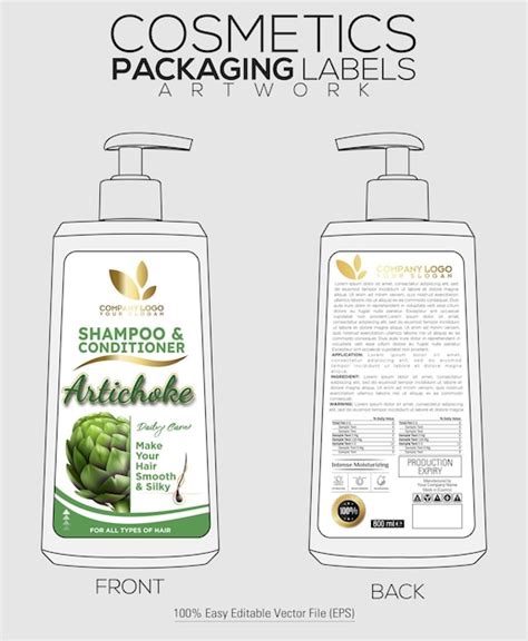 Premium Vector Cosmetics Packaging Label Artwork And Mockup For