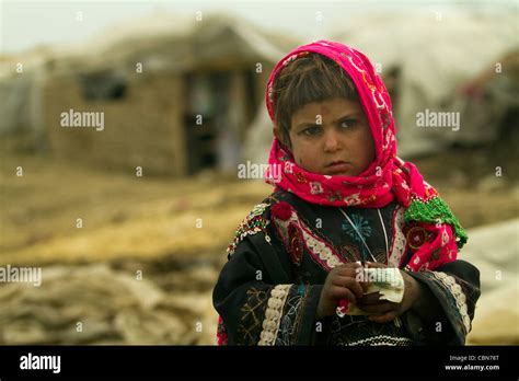 Afghan Girl In The Poor Outskirts Of Kabul Afghanistan Stock Photo Alamy