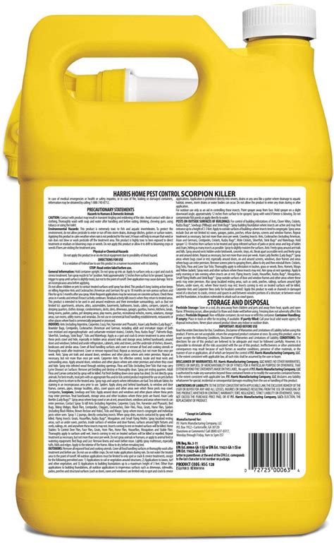 Harris Home Pest Control Scorpion Killer 128 Fl Oz Pf Harris