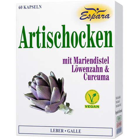 Artischocken mit Mariendistel Löwenzahn Kurkuma Kapseln 60 Stück