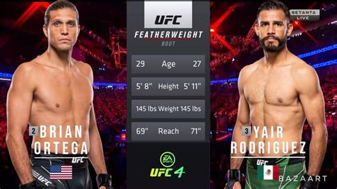 BRIAN ORTEGA VS YAIR RODRIGUEZ FULL FIGHT UFC FIGHT NIGHT YouTube