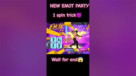 Free Fire New Emot Party Event😱 ️ 1 Spin Trick🤫 99 Diamond Trick⚡ Shorts Freefire