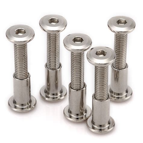 M6 Furniture Joint Connector Bolt Cap Nut Hex Socket Screws Head Cot