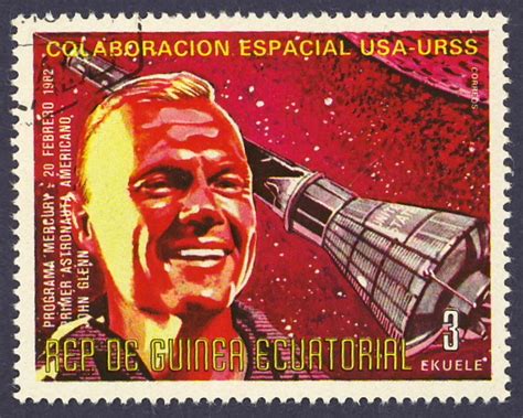 Science And Technology On Stamps John Glenn