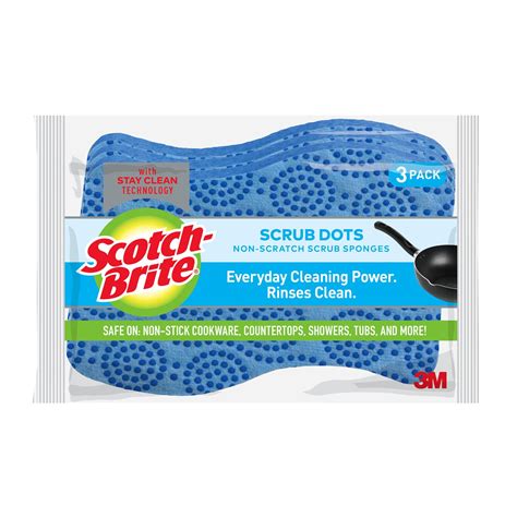 Scotch Brite Scrub Dots Non Scratch Scrub Sponges 3 CT CVS Pharmacy