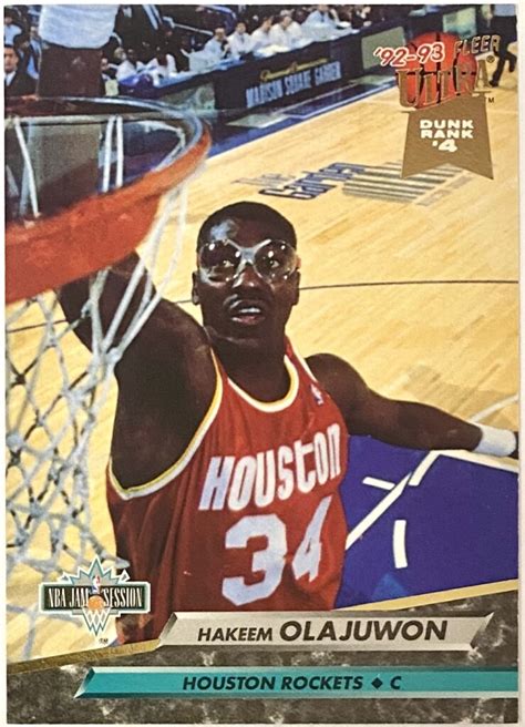 Hakeem Olajuwon Fleer Ultra Houston Rockets Basketball Nba Jam