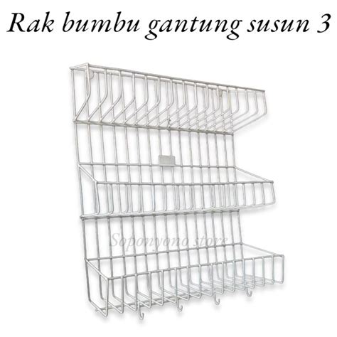 Rak Dinding Tempel Jumbo Rak Bumbu Rack Rak Serbaguna Rak Shampo Rak Gantung Rak Kawat Tebal