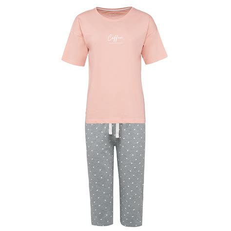 By Louise Dames Capri Korte Pyjama Set Soft Orange Underwear District