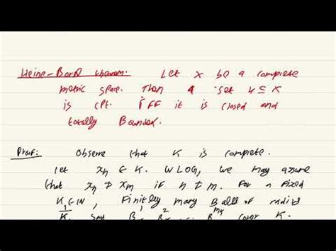 Real Analysis Lecture 36 Part 3 The Heine Borel Theorem YouTube