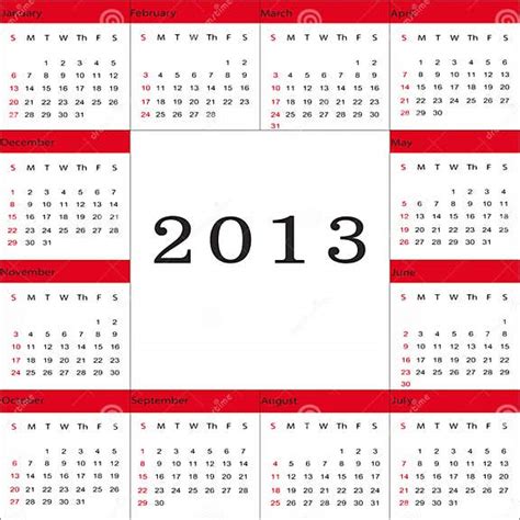 Calendar 2013 Stock Illustration Illustration Of Colorful 26444738