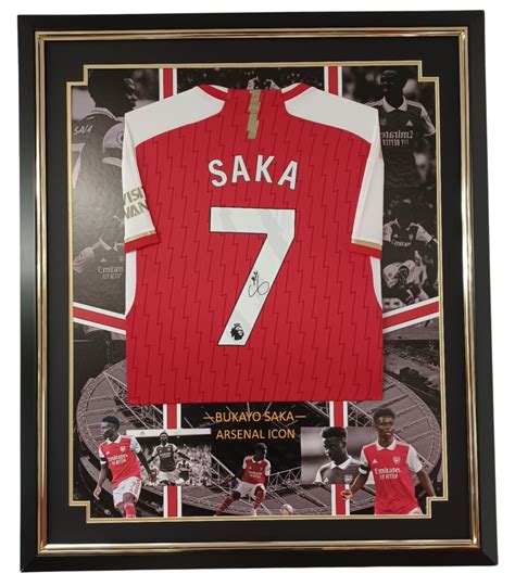 Bukayo Saka Signed Football Shirt Signed Memorabila Shop