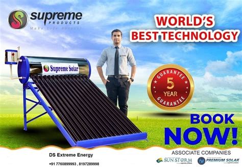 Supreme Solar Water Heater Etc Model At Rs Supreme Solar Water