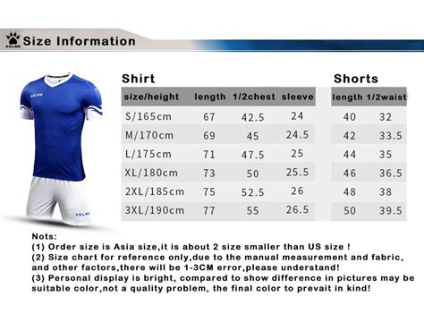 Youth Soccer Jersey Size Chart A Visual Reference Of Charts Chart Master