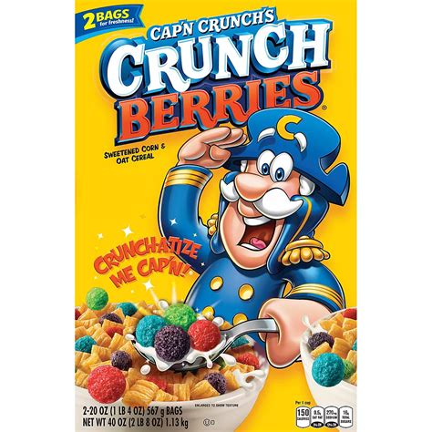 Cap N Crunch S Crunch Berries Sweetened Corn And Oat Cereal Bjs Wholesale Club