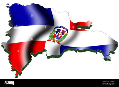 Dominican Flag Map