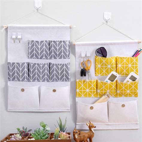 Wall Organizer 37 Pockets Wall Hanging Storage Bags Cotton Etsy