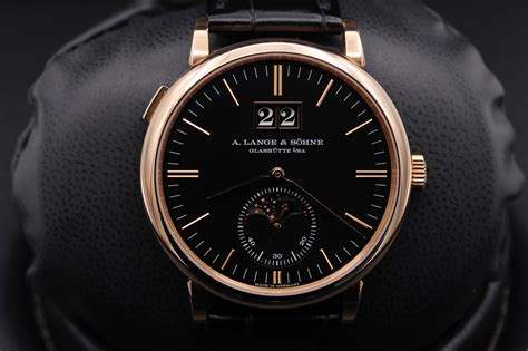 FSOT A Lange Sohne Saxonia Moonphase 384 031 Black Rose Gold