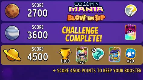 Columns Mania Blow Em Up Cosmic Rush 4500 Score Match Masters Solo