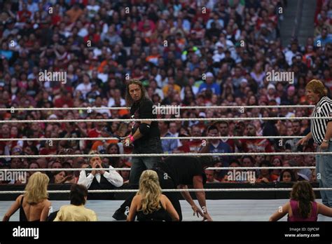 Mar 28, 2010 - Phoenix, Arizona, USA - Bret Hart (standing), and Vince ...