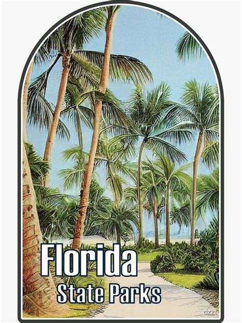 Florida State Parks Illustration Sticker For Sale By Dzzt Redbubble