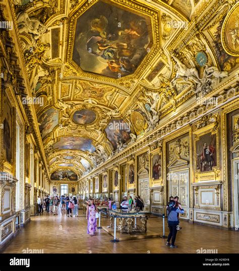 Louvre interior. La Galerie d'Apollon (Apollo Gallery), designed in ...