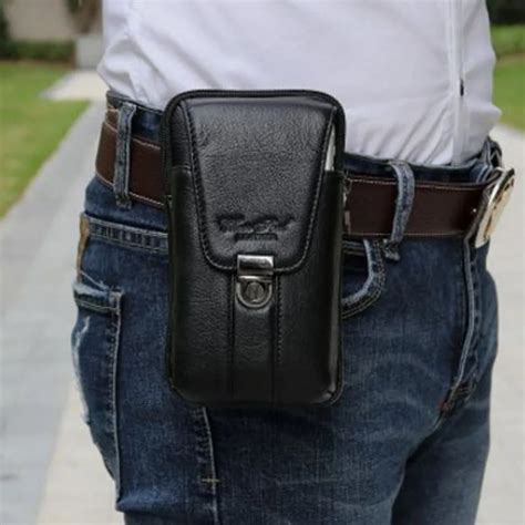 Ri Onera De Cuero Genuino Para Hombre Bolso De Cintura De Alta Calidad