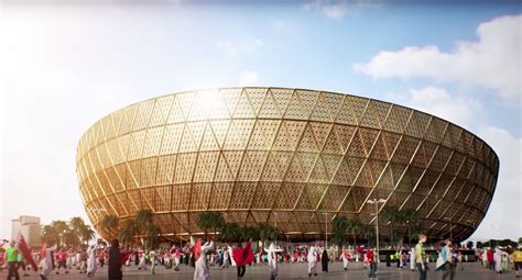 Foster Partners Release Golden Stadium Design For 2022 World Cup In Qatar