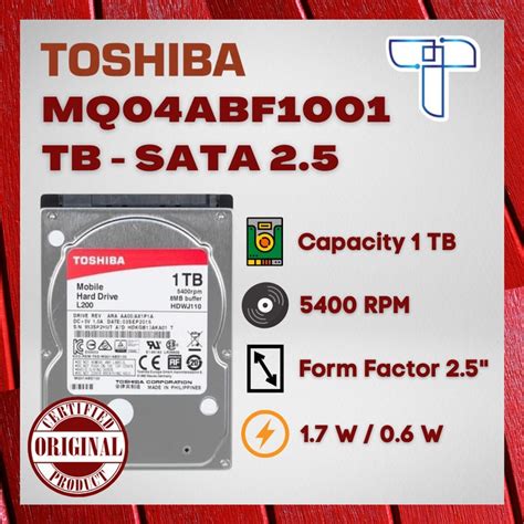 Jual HDD Internal Laptop Toshiba MQ04ABF100 1 TB SATA 2 5 Shopee